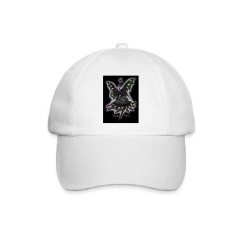 Nekro-Motten-Motte - Baseballkappe - Weiß/Weiß - Vorne