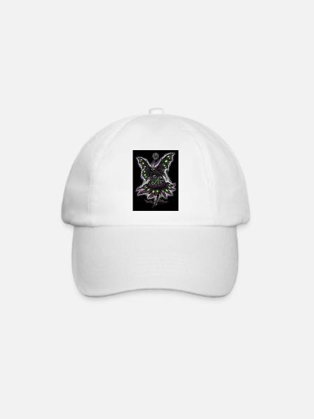 Nekro-Motten-Motte - Baseballkappe - Weiß/Weiß