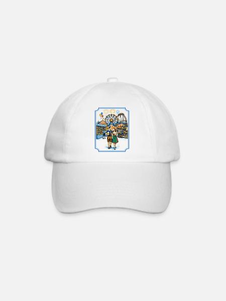 Volksfest Jahrmarkt Rummelplatz Partnerlook - Baseballkappe - Weiß/Weiß