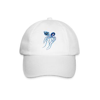 "IQ is cool" - Baseballkappe - Weiß/Weiß - Vorne