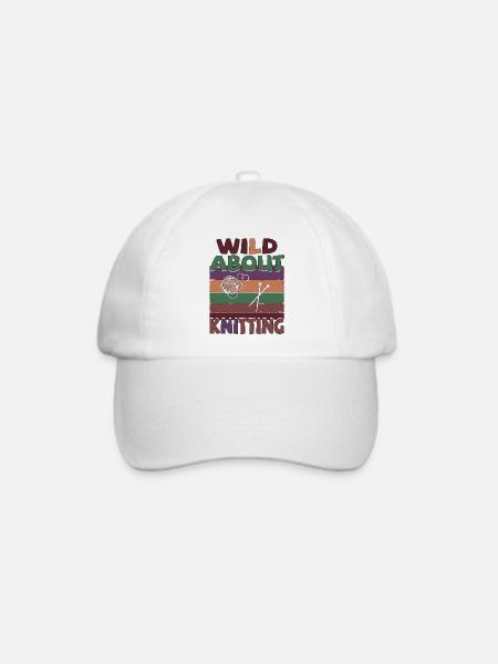 Stricken - Wild about knitting - Baseballkappe - Weiß/Weiß