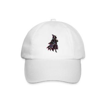 Farbige Hexenkappe mit Flügeln - Baseballkappe - Weiß/Weiß - Vorne