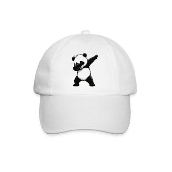 Panda Dab Pose - Baseballkappe - Weiß/Weiß - Vorne