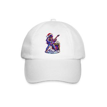 KOSMISCHER ROCKER | Santas lautester Helfer - Baseballkappe - Weiß/Weiß - Vorne