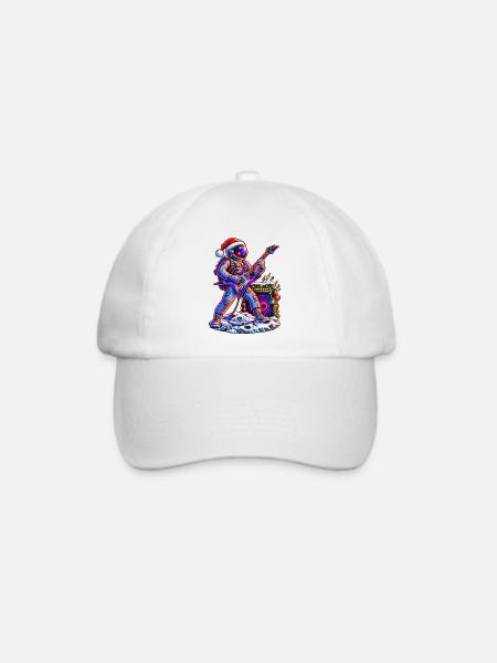 KOSMISCHER ROCKER | Santas lautester Helfer - Baseballkappe - Weiß/Weiß