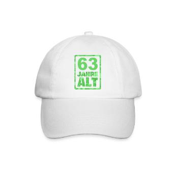 63 - Baseballkappe - Weiß/Weiß - Vorne