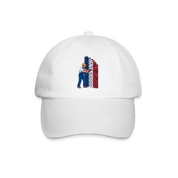 Frankreich aufbauen, eine Metapher für Arbeit und Nation - Baseballkappe - Weiß/Weiß - Vorne