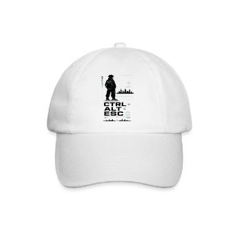 Ctrl Alt ESC Neoncity - Baseballkappe - Weiß/Weiß - Vorne