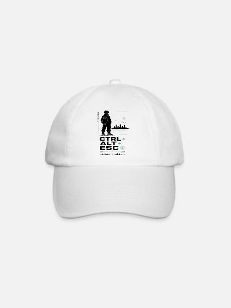 Ctrl Alt ESC Neoncity - Baseballkappe - Weiß/Weiß