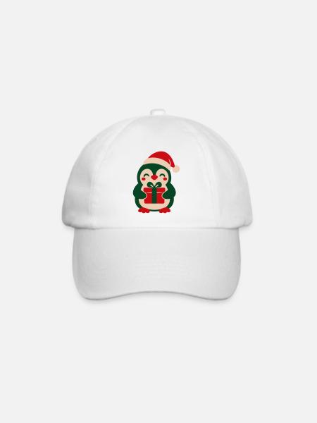 Pinguin Geschenk Clipart - Baseballkappe - Weiß/Weiß