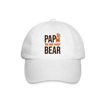Papá Oso: El Real Daddy - Baseballkappe - Weiß/Weiß - Vorne