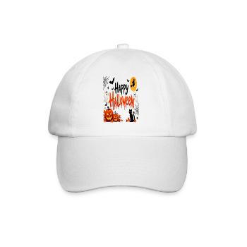Halloween-Kürbisse & Geister - Baseballkappe - Weiß/Weiß - Vorne
