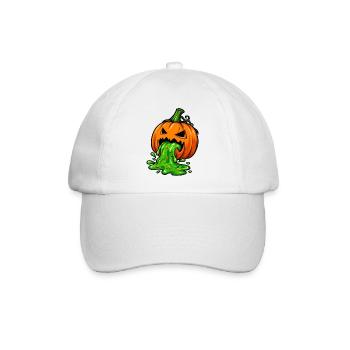 Giftiger Halloween Kürbis - Baseballkappe - Weiß/Weiß - Vorne