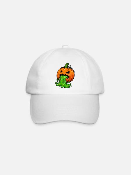 Giftiger Halloween Kürbis - Baseballkappe - Weiß/Weiß