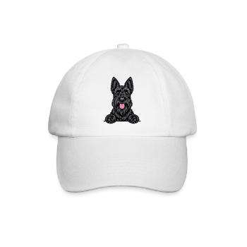 Scottish Terrier - Baseballkappe - Weiß/Weiß - Vorne