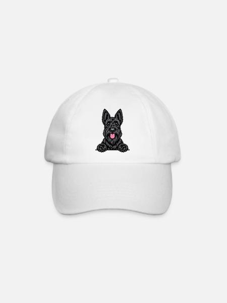 Scottish Terrier - Baseballkappe - Weiß/Weiß