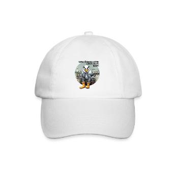 Böse Möwen - Leute schubsen - Baseballkappe - Weiß/Weiß - Vorne
