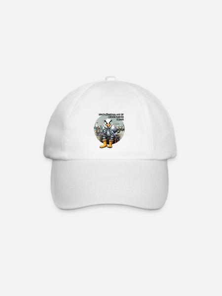 Böse Möwen - Leute schubsen - Baseballkappe - Weiß/Weiß