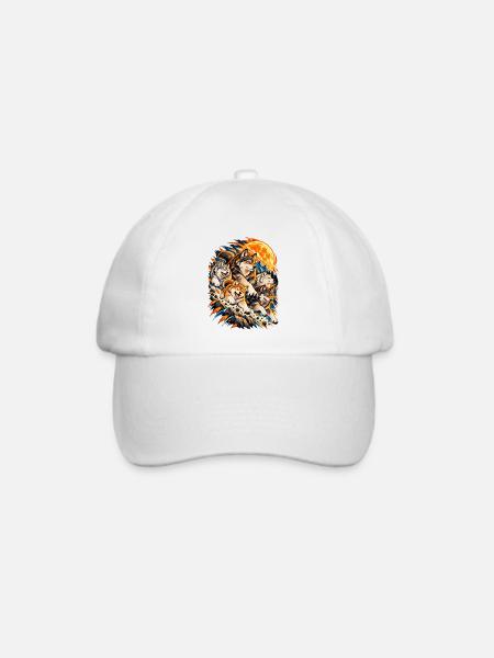 Familie, Freundschaft & Gemeinschaft × Wildtiere - Baseballkappe - Weiß/Weiß