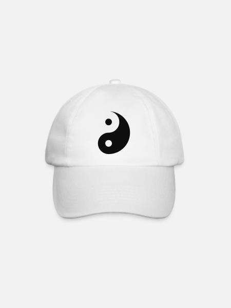 Yin und Yang - Baseballkappe - Weiß/Weiß