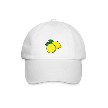 Zitrone - Baseballkappe - Weiß/Weiß - Vorne