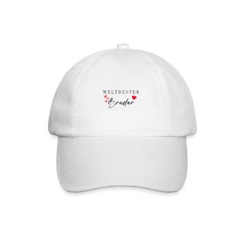 weltbester Bruder - Baseballkappe - Weiß/Weiß - Vorne