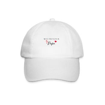 weltbester Papa - Baseballkappe - Weiß/Weiß - Vorne