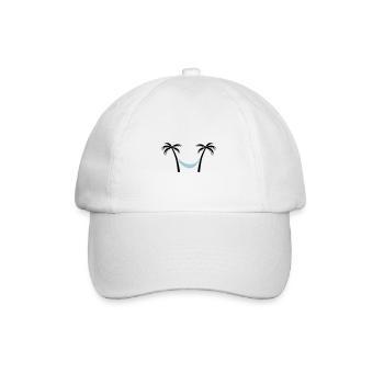 palmen haengematte 2 - Baseballkappe - Weiß/Weiß - Vorne