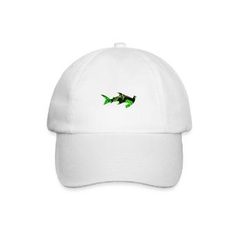 Hammerhai Fisch in bunten Farben - Baseballkappe - Weiß/Weiß - Vorne