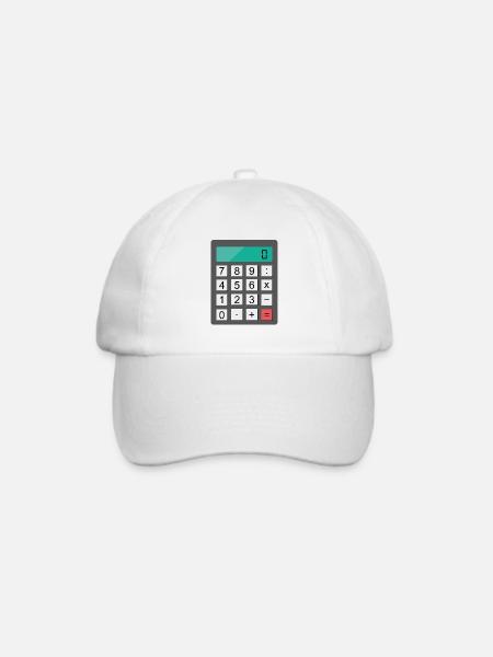 Taschenrechner - Baseballkappe - Weiß/Weiß