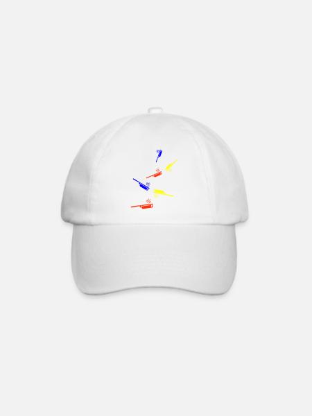 Pfanne Kochen - Baseballkappe - Weiß/Weiß
