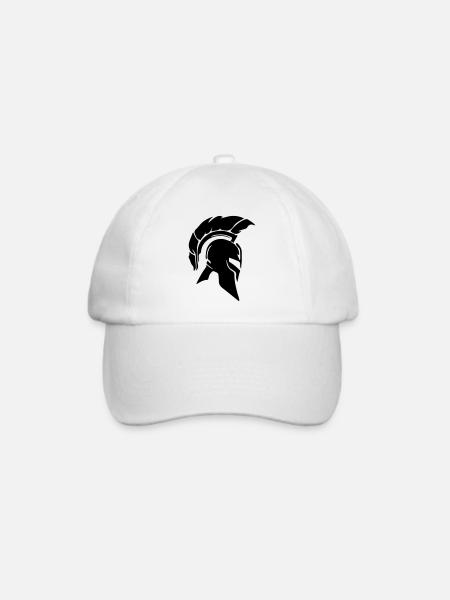 Spartaner Helm - Baseballkappe - Weiß/Weiß