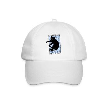 Katze auf dem Teppich - Baseballkappe - Weiß/Weiß - Vorne