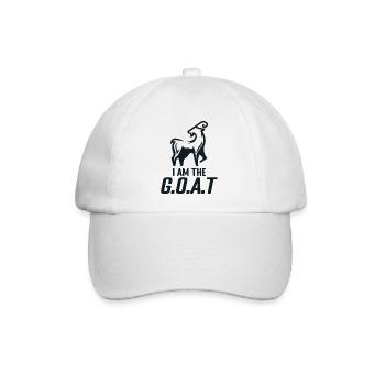 Ich bin die Ziege - Baseballkappe - Weiß/Weiß - Vorne
