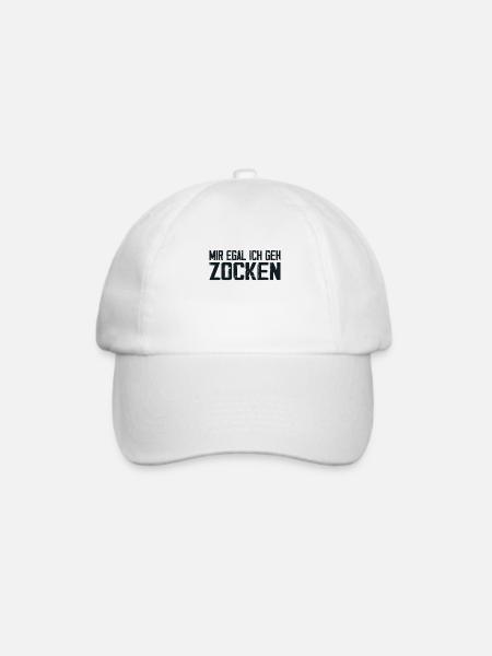 Mir Egal Ich Geh Zocken - Baseballkappe - Weiß/Weiß