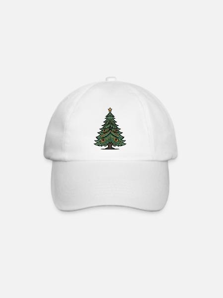 Weihnachtsbaum Weihnachten - Baseballkappe - Weiß/Weiß