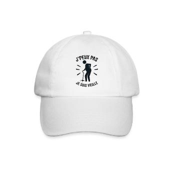 Ich kann nicht, ich bin alt - Baseballkappe - Weiß/Weiß - Vorne