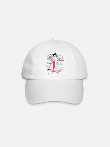 Jahrgang 1996 Tochter 1996 Geburtstagsgeschenk 1996 - Baseballkappe - Weiß/Weiß