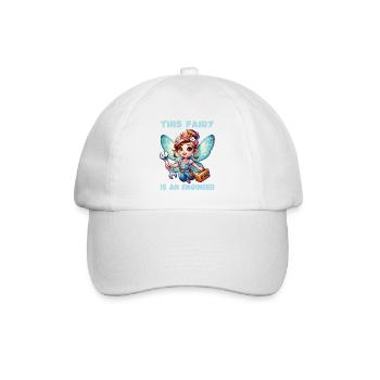 Vergiss Fee und Prinzessin - ich bin Ingenieur - Baseballkappe - Weiß/Weiß - Vorne