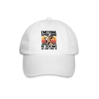 Tier zur emotionalen Unterstützung - Baseballkappe - Weiß/Weiß - Vorne