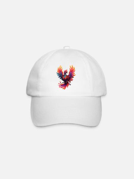 Feuervogel - Baseballkappe - Weiß/Weiß