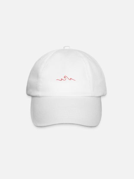 Wellen - Baseballkappe - Weiß/Weiß