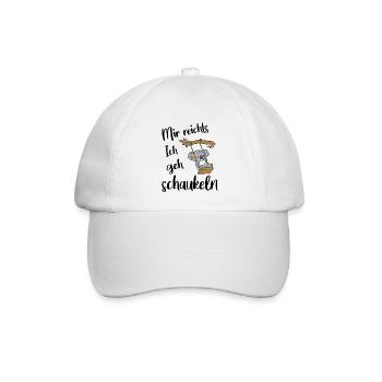 Koalabär - Mir reichts ich geh schaukeln. - Baseballkappe - Weiß/Weiß - Vorne