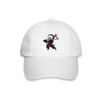 Perfektes Kinder Samurai, Ninja, Ninjas Geschenk - Baseballkappe - Weiß/Weiß - Vorne
