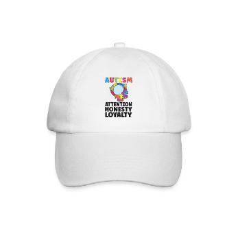 Autism Awareness Autism Disease Autistic Gift - Baseballkappe - Weiß/Weiß - Vorne