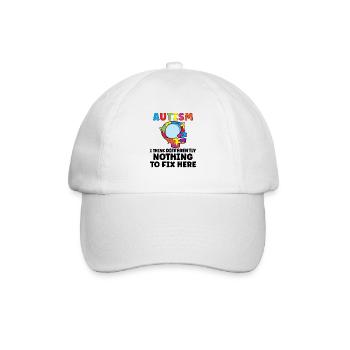Autism Awareness Autism Disease Autistic Gift - Baseballkappe - Weiß/Weiß - Vorne