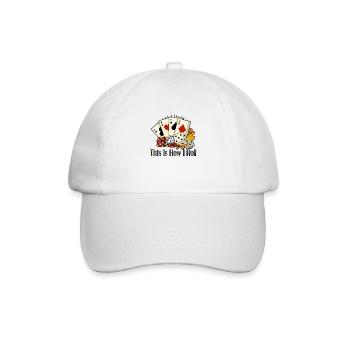 Poker Casino Poker Player Gambling Roulette Gift - Baseballkappe - Weiß/Weiß - Vorne