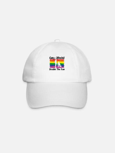 Gay LGBTQ Atheist Atheism Anti Religion Securalism - Baseballkappe - Weiß/Weiß