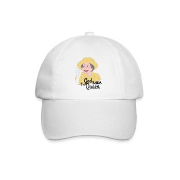 Queen Elizabeth II - Baseballkappe - Weiß/Weiß - Vorne