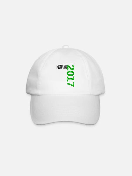2017 Limited Edition Geburtstag Geschenk Deko - Baseballkappe - Weiß/Weiß